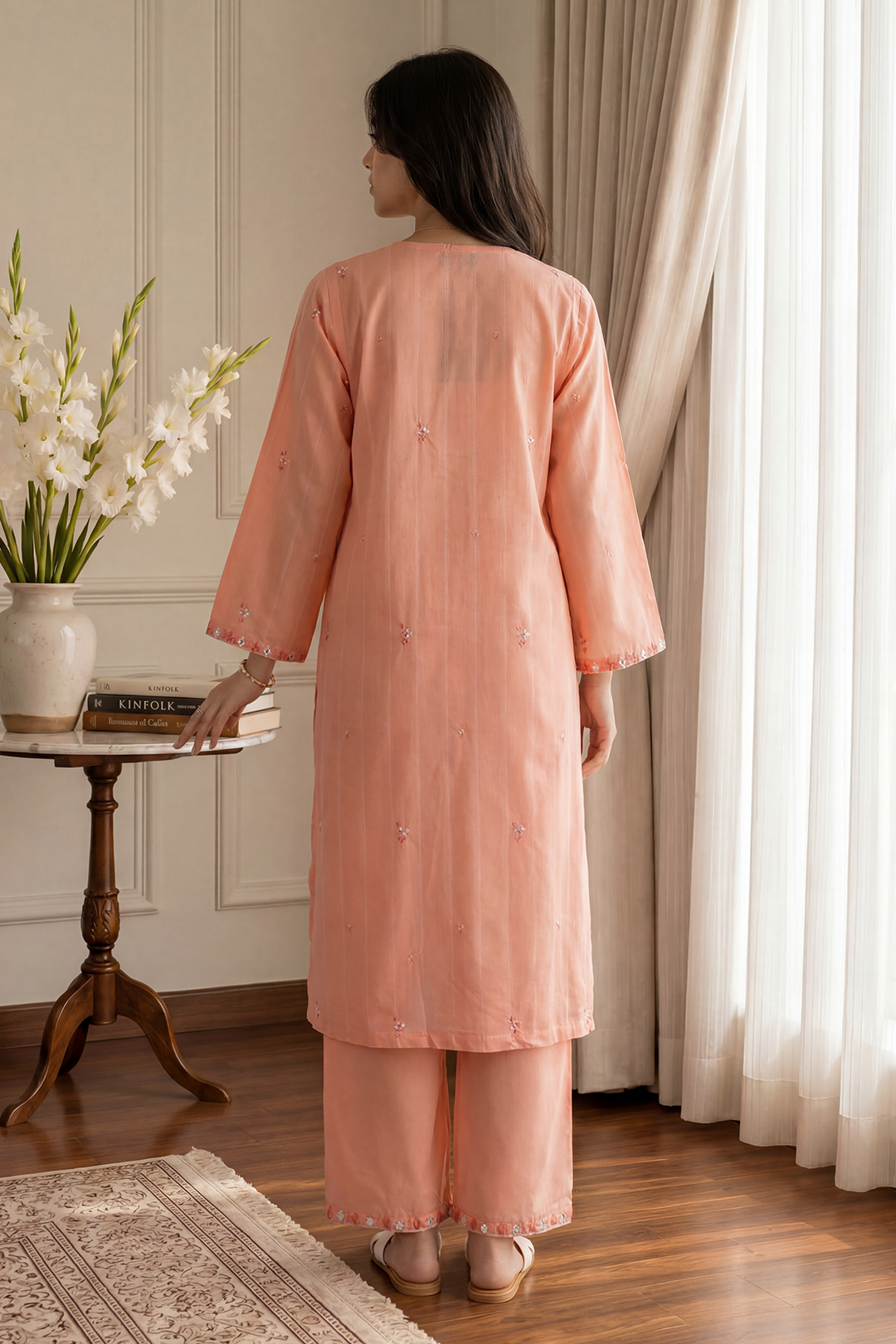 Embroidered Kurta Trouser - 2376