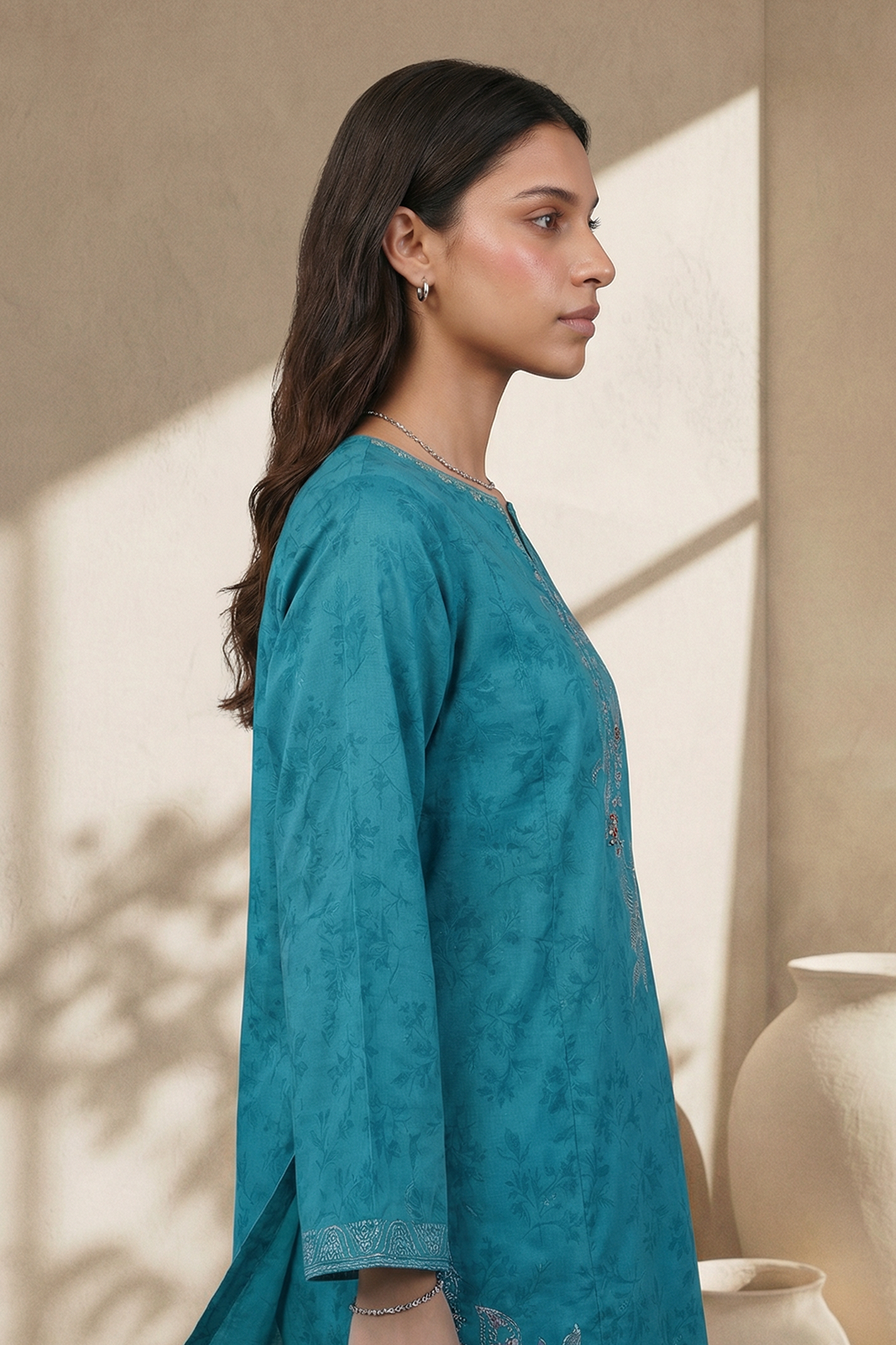 Embroidered Kurta Trouser - 2378
