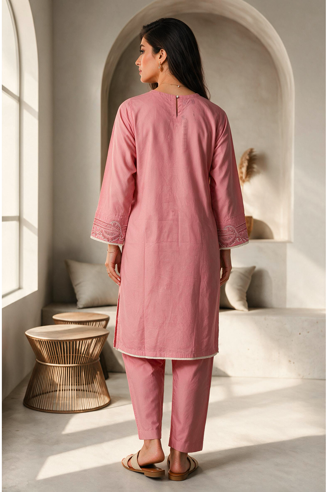 Embroidered Kurta Trouser - 2379