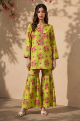 Embroidered Kurta Trouser - 2386