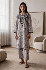 Embroidered Kurta Trouser - 2391