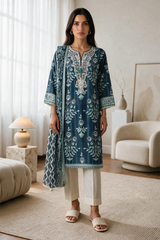 Embroidered Kurta Dupatta - 2425