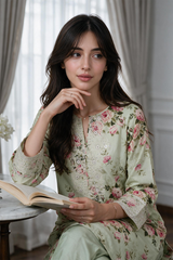Embroidered Kurta Trouser - 2643