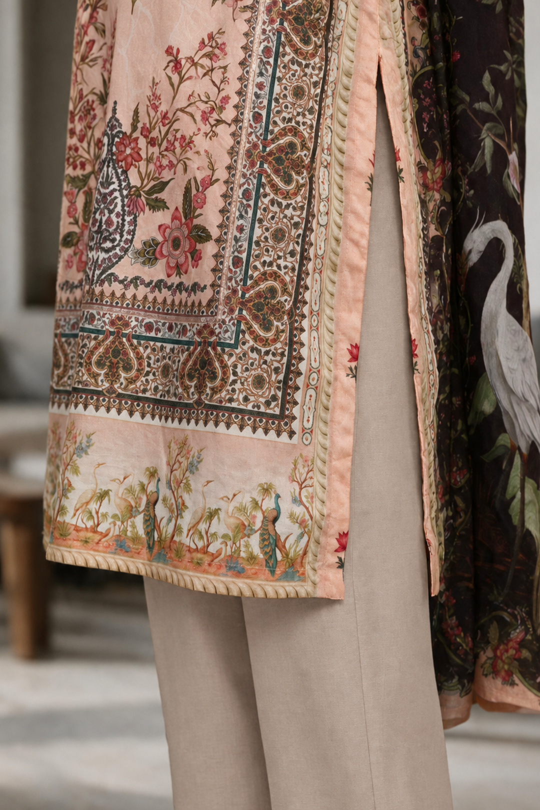 Embroidered Kurta Dupatta - 2669