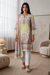 Embroidered Kurta Dupatta - 2673