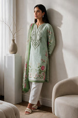 Embroidered Kurta Dupatta - 2919