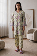 Embroidered Kurta Trouser - 3105