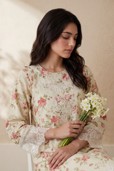 Embroidered Kurta Trouser - 3233