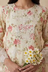 Embroidered Kurta Trouser - 3233