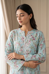 Embroidered Kurta Trouser - 3235