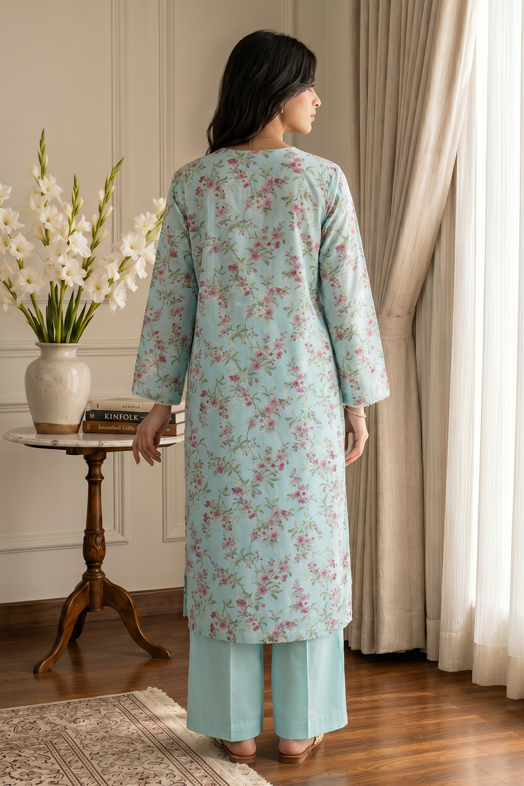 Embroidered Kurta Trouser - 3235