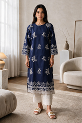 Embroidered Kurta Trouser - 3253