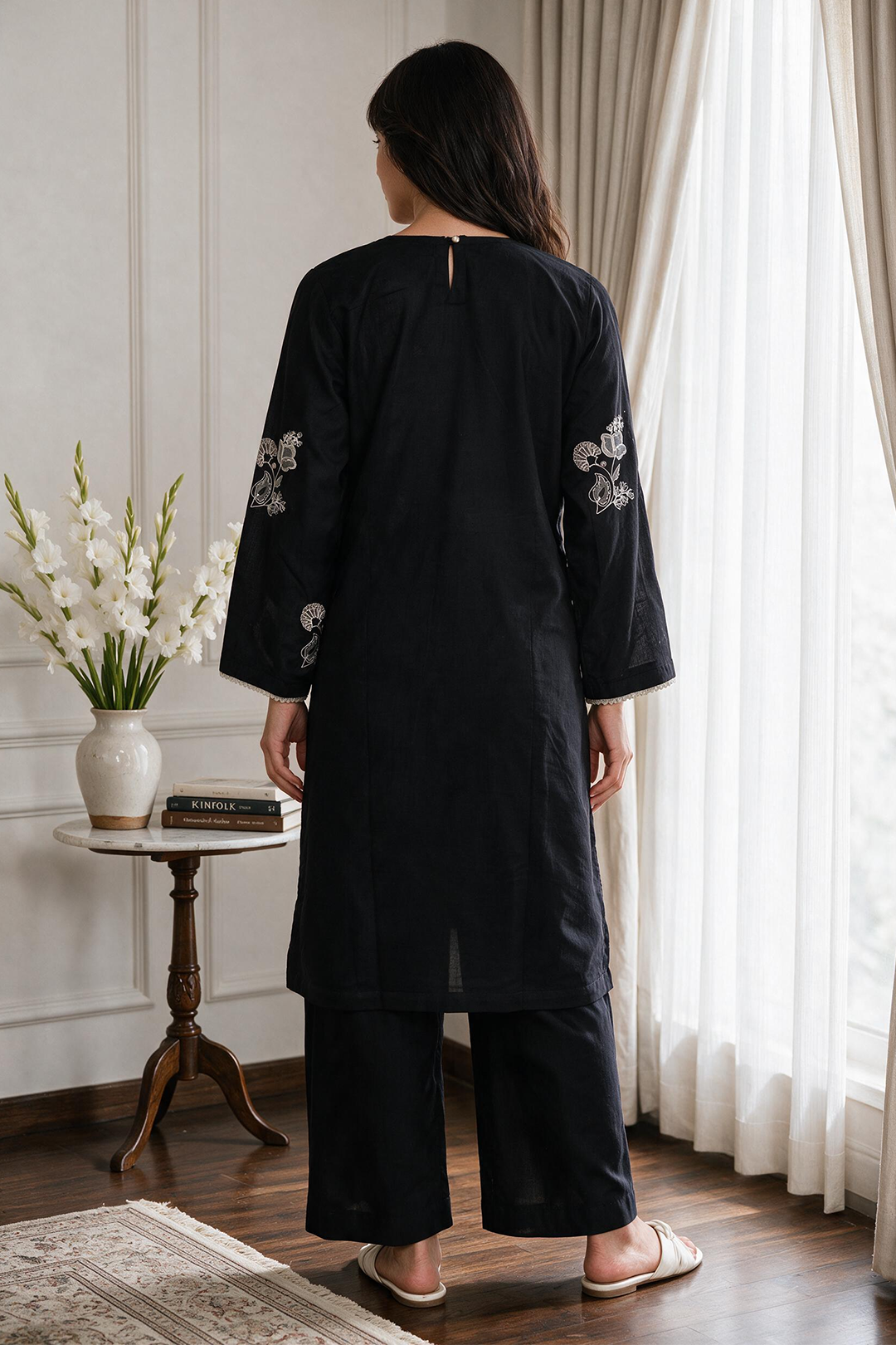 Embroidered Kurta Trouser - 3325