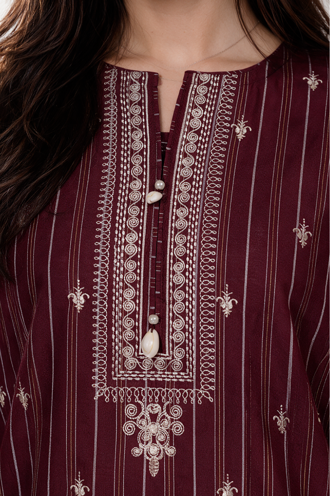 Embroidered Kurta Trouser - 3330
