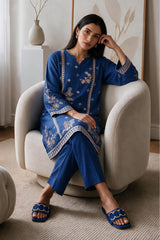 Embroidered Kurta Trouser - 3347
