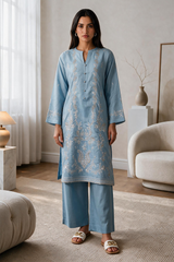 Embroidered Kurta Trouser - 3350