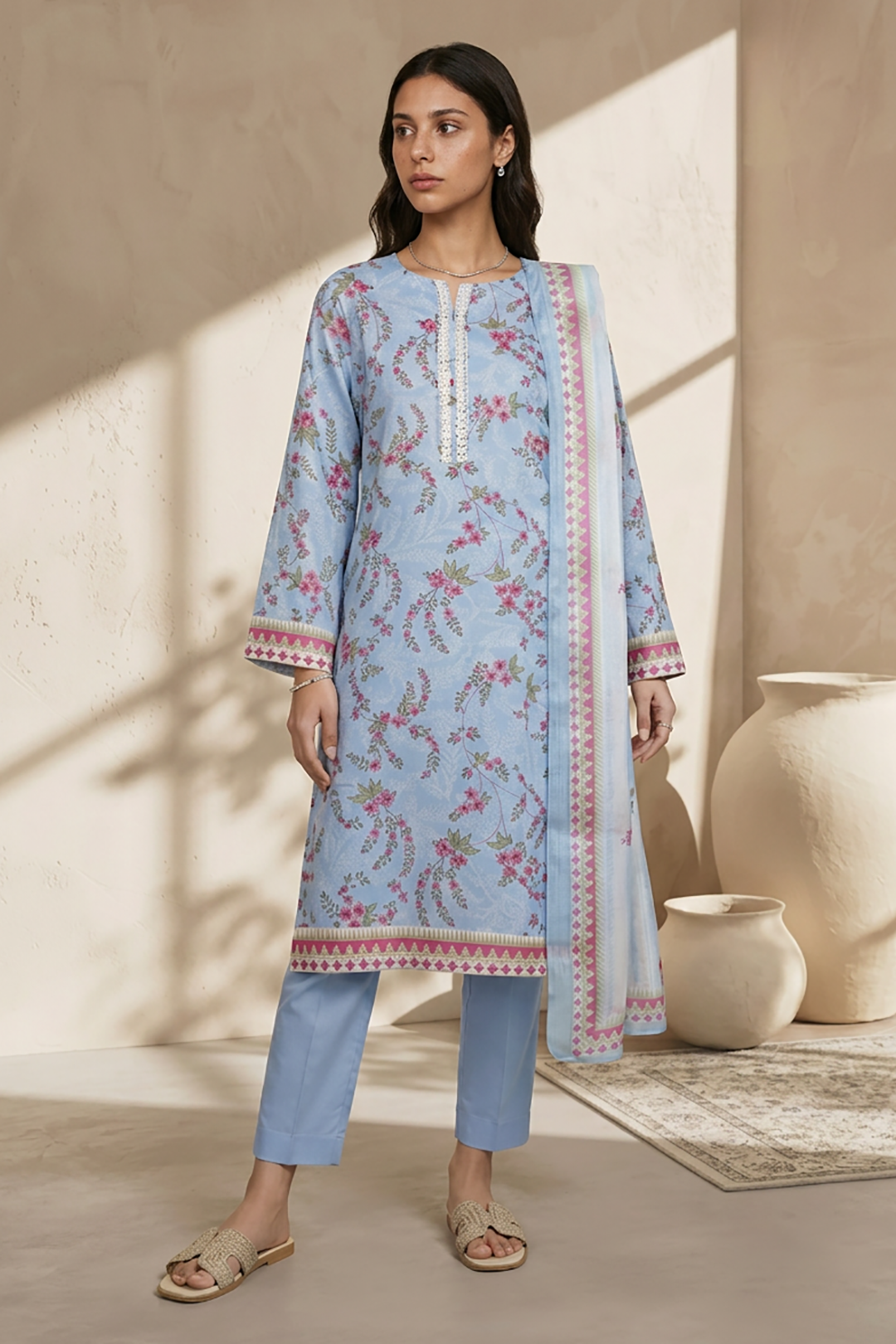 Kurta Dupatta Trouser - 1954
