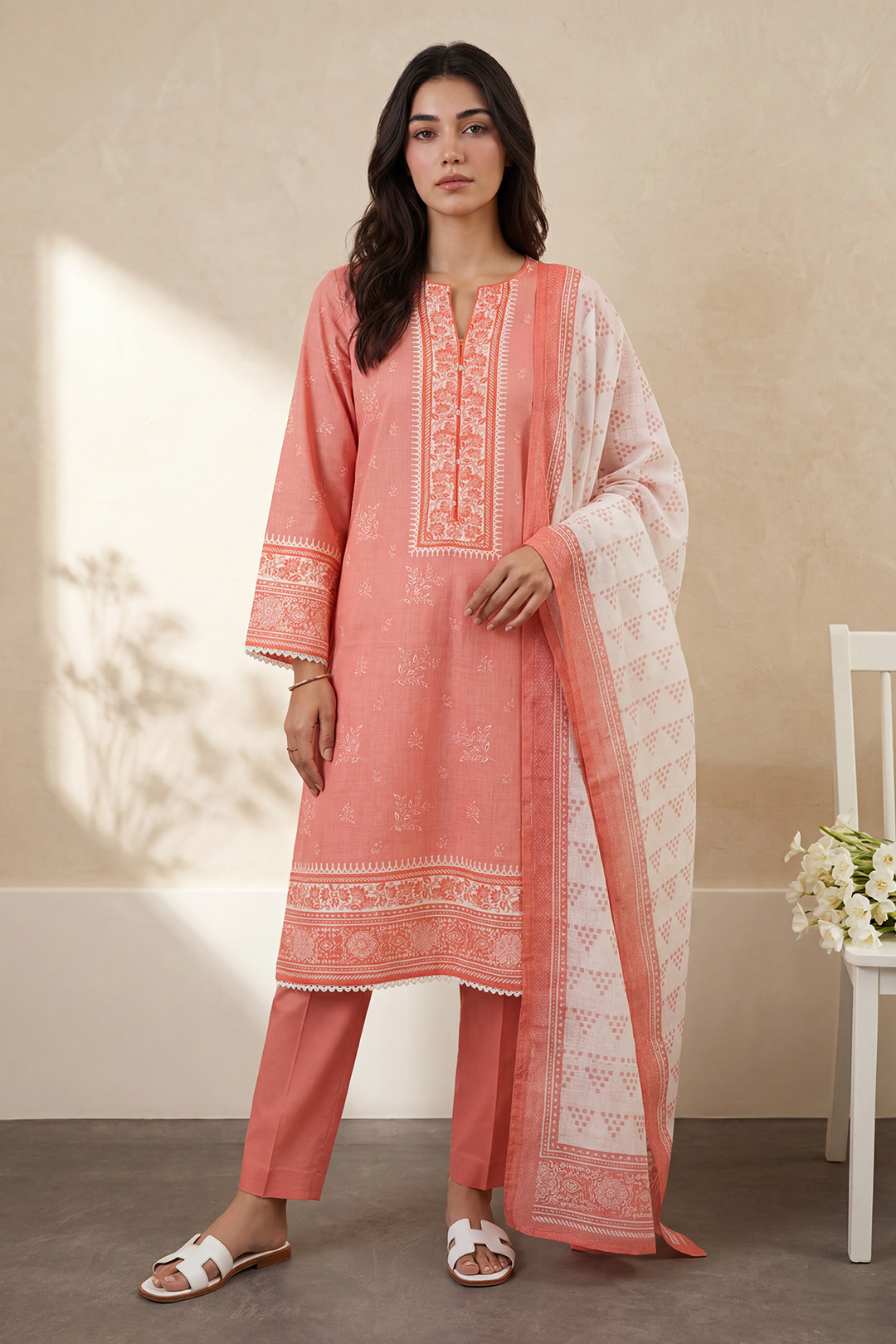 Kurta Dupatta Trouser - 1956
