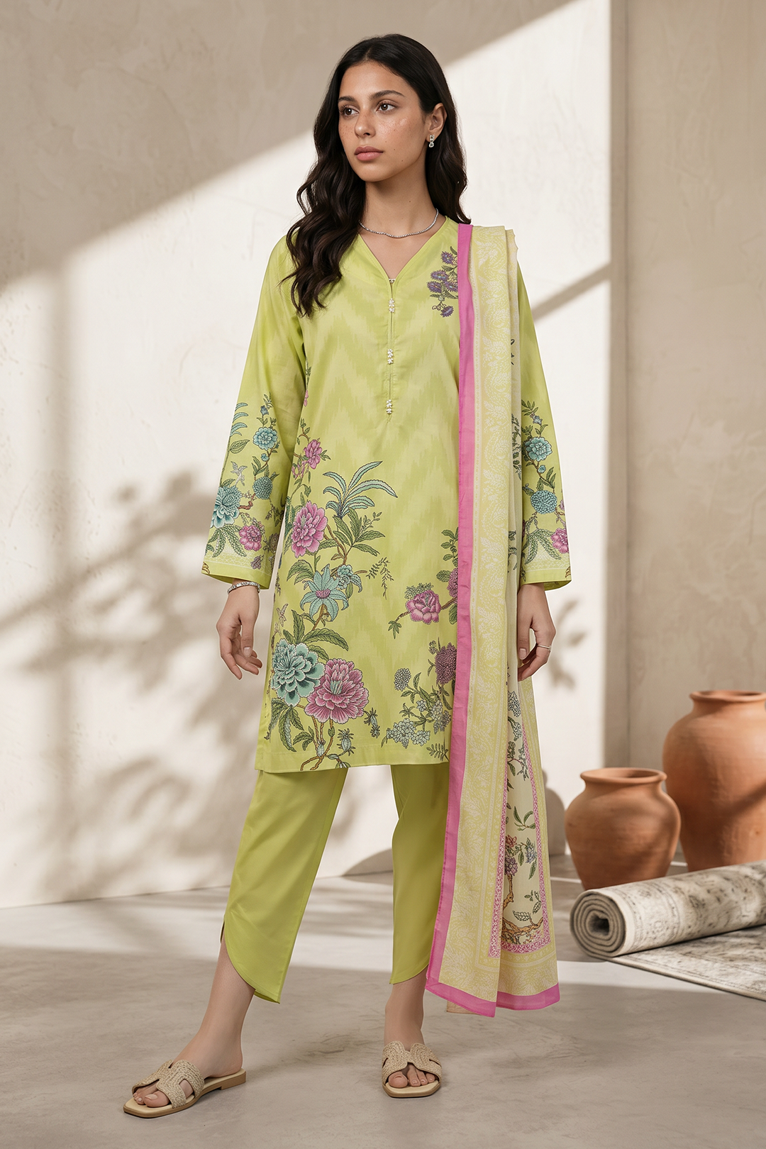 Kurta Dupatta Trouser - 2183