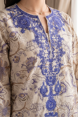 Embroidered Kurta Dupatta Trouser - 2186