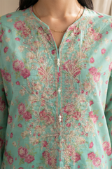 Embroidered Kurta Dupatta Trouser - 2189