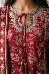 Embroidered Kurta Dupatta Trouser - 2191