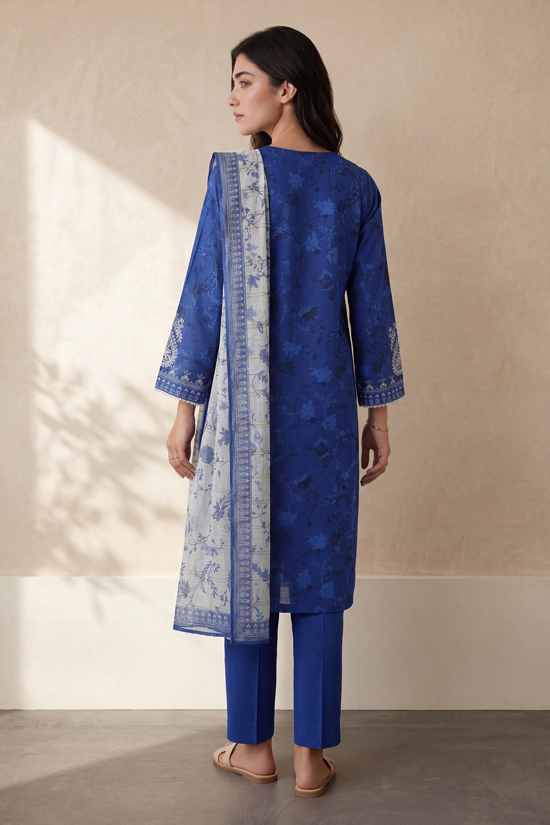 Embroidered Kurta Dupatta Trouser - 2192