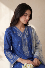 Embroidered Kurta Dupatta Trouser - 2192