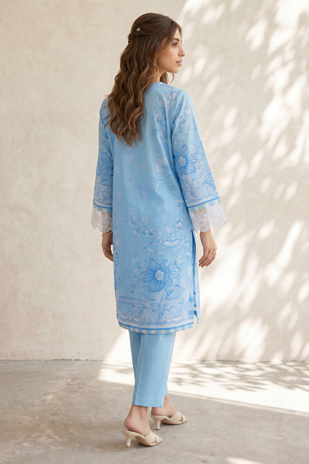 Embroidered Kurta Dupatta Trouser - 2199