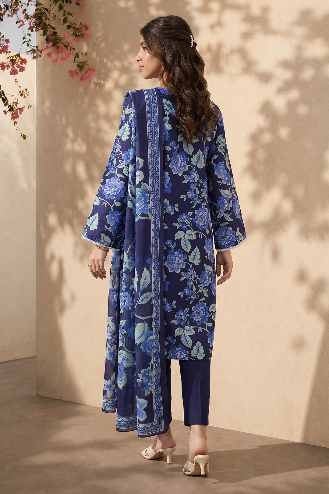 Embroidered Kurta Dupatta Trouser - 2455