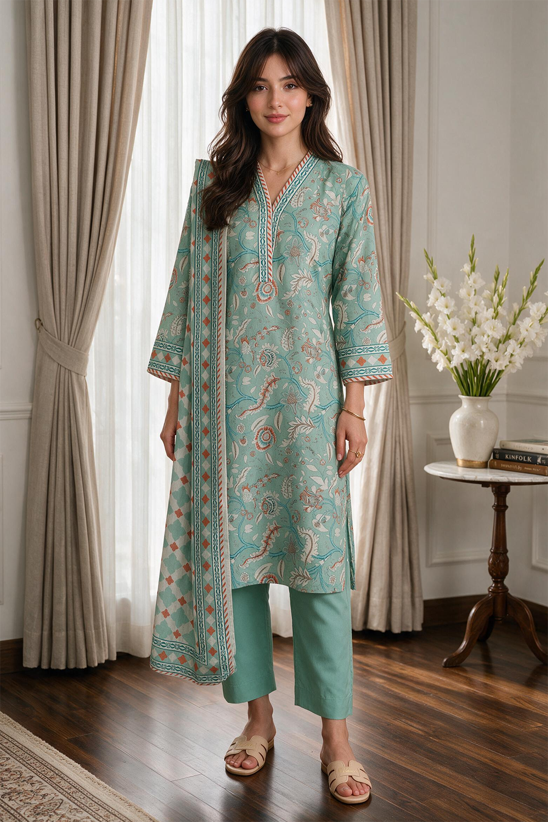 Kurta Dupatta Trouser - 2476