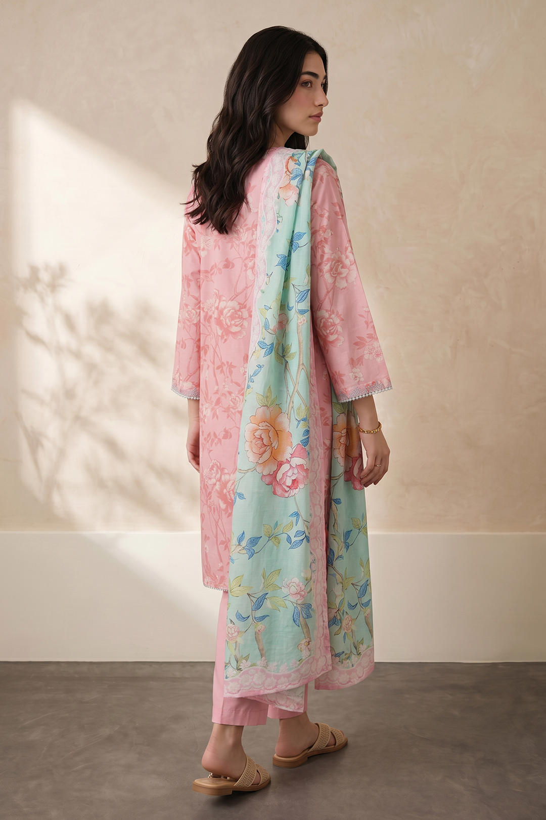 Embroidered Kurta Dupatta Trouser - 2512