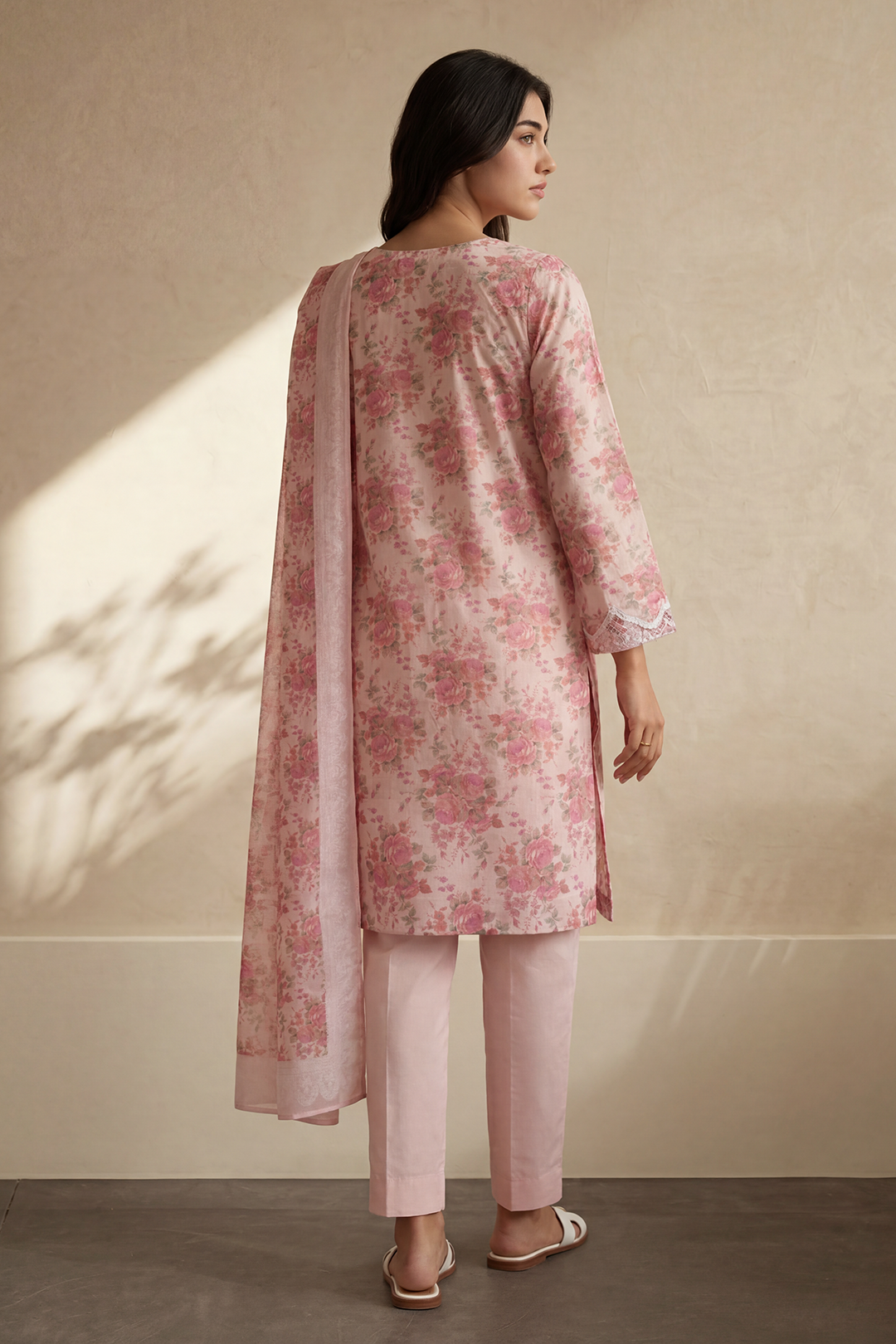 Embroidered Kurta Dupatta Trouser - 2528