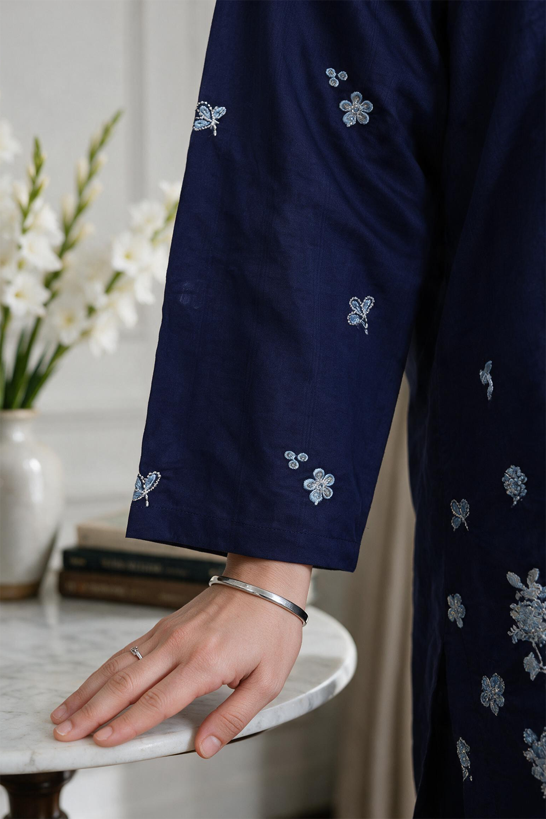 Embroidered Kurta Dupatta Trouser - 2529