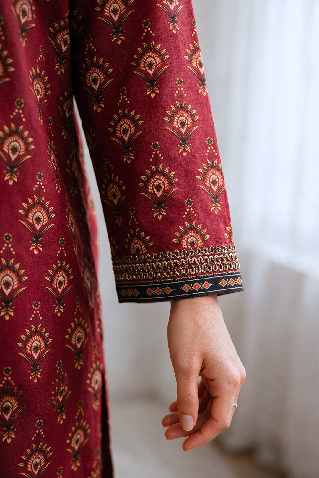 Embroidered Kurta Dupatta Trouser - 2536