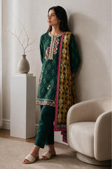 Embroidered Kurta Dupatta Trouser - 2538