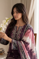 Embroidered Kurta Dupatta Trouser - 2703