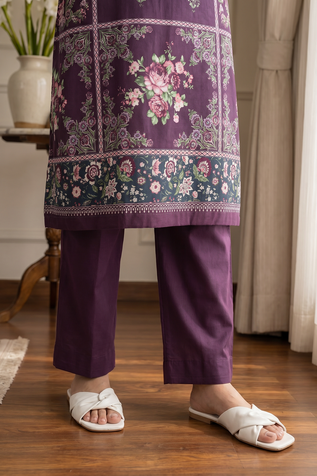 Embroidered Kurta Dupatta Trouser - 2703