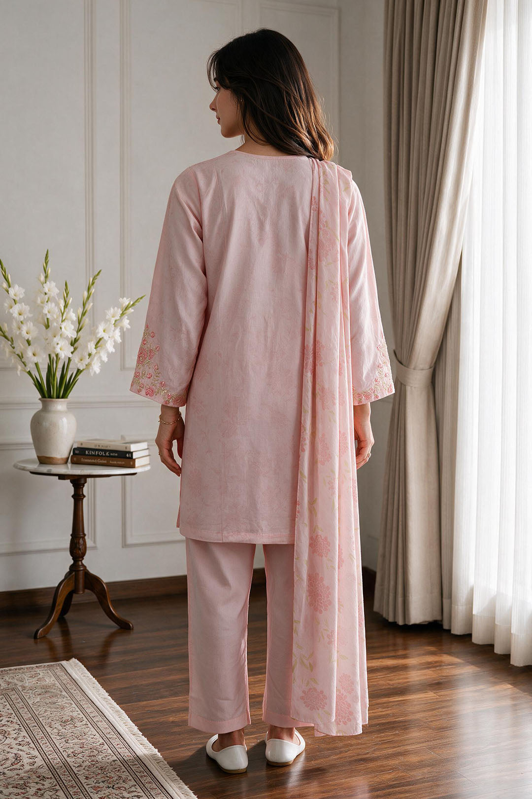 Embroidered Kurta Dupatta Trouser - 2722