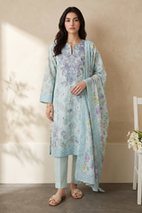 Embroidered Kurta Dupatta Trouser - 2726