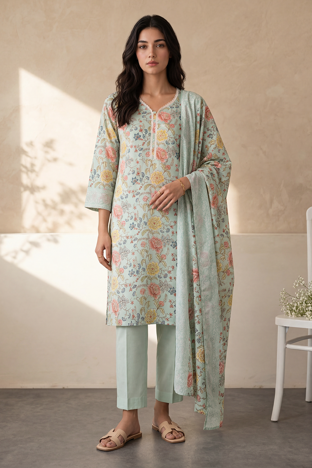 Kurta Dupatta Trouser - 2708