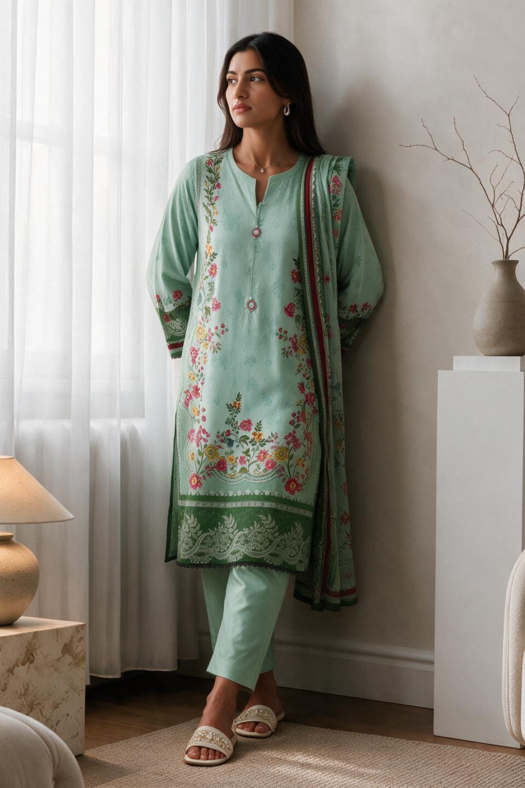 Kurta Dupatta Trouser - 2827