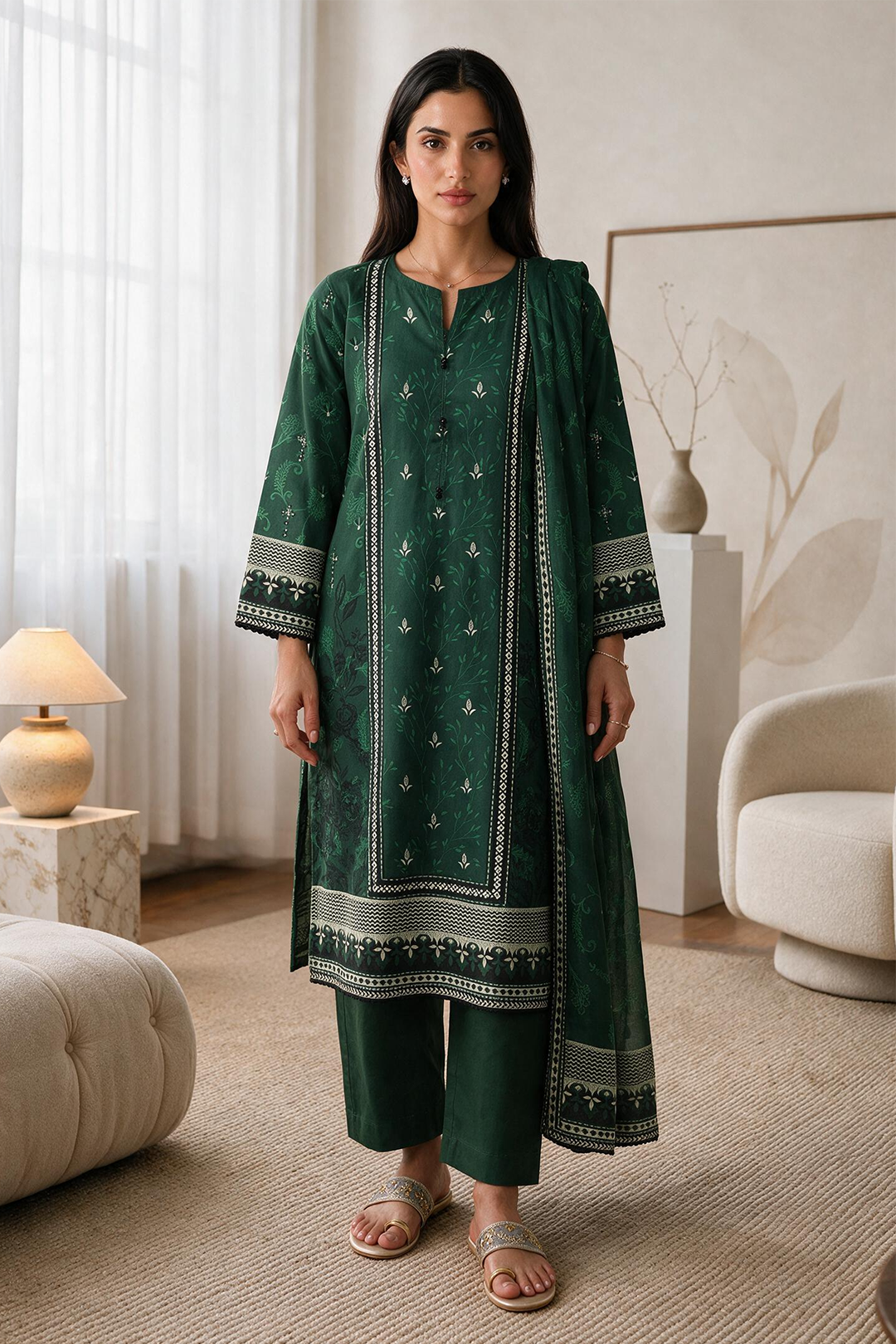 Kurta Dupatta Trouser - 2946