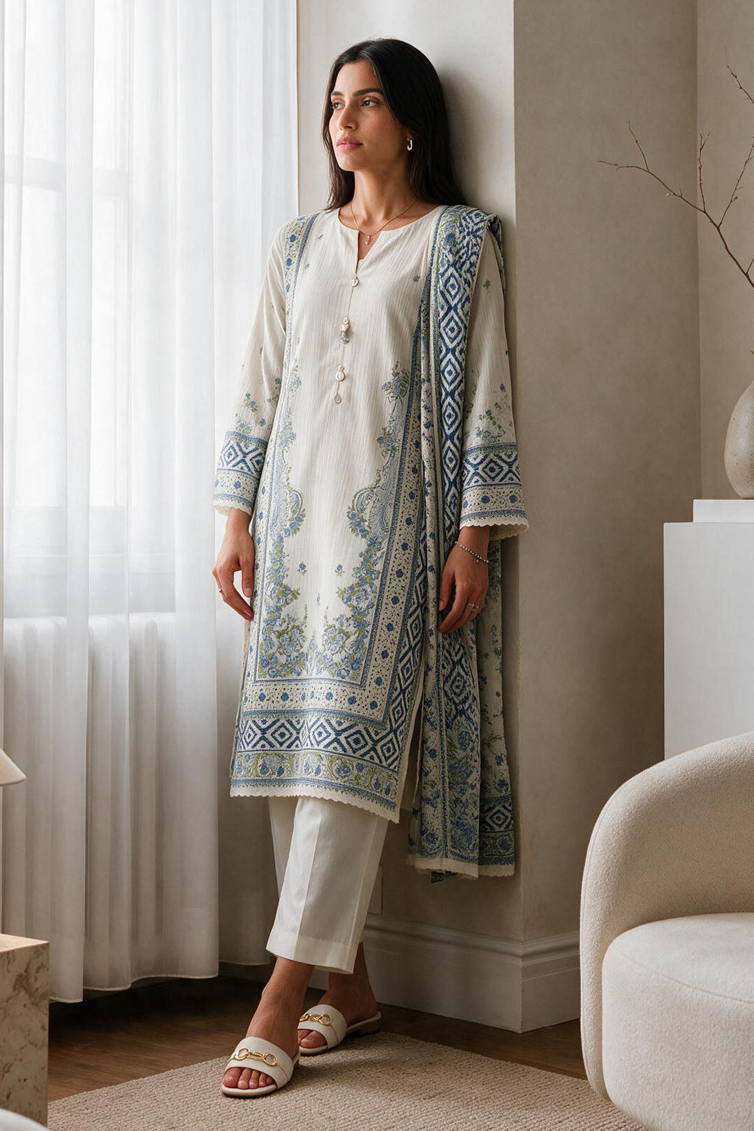 Kurta Dupatta Trouser - 2965