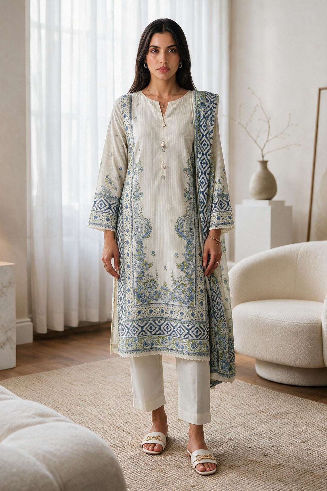 Kurta Dupatta Trouser - 2965