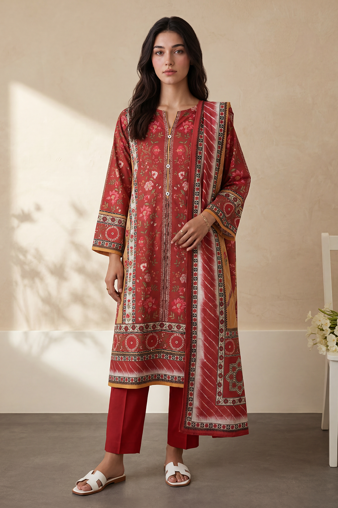 Kurta Dupatta Trouser - 2693