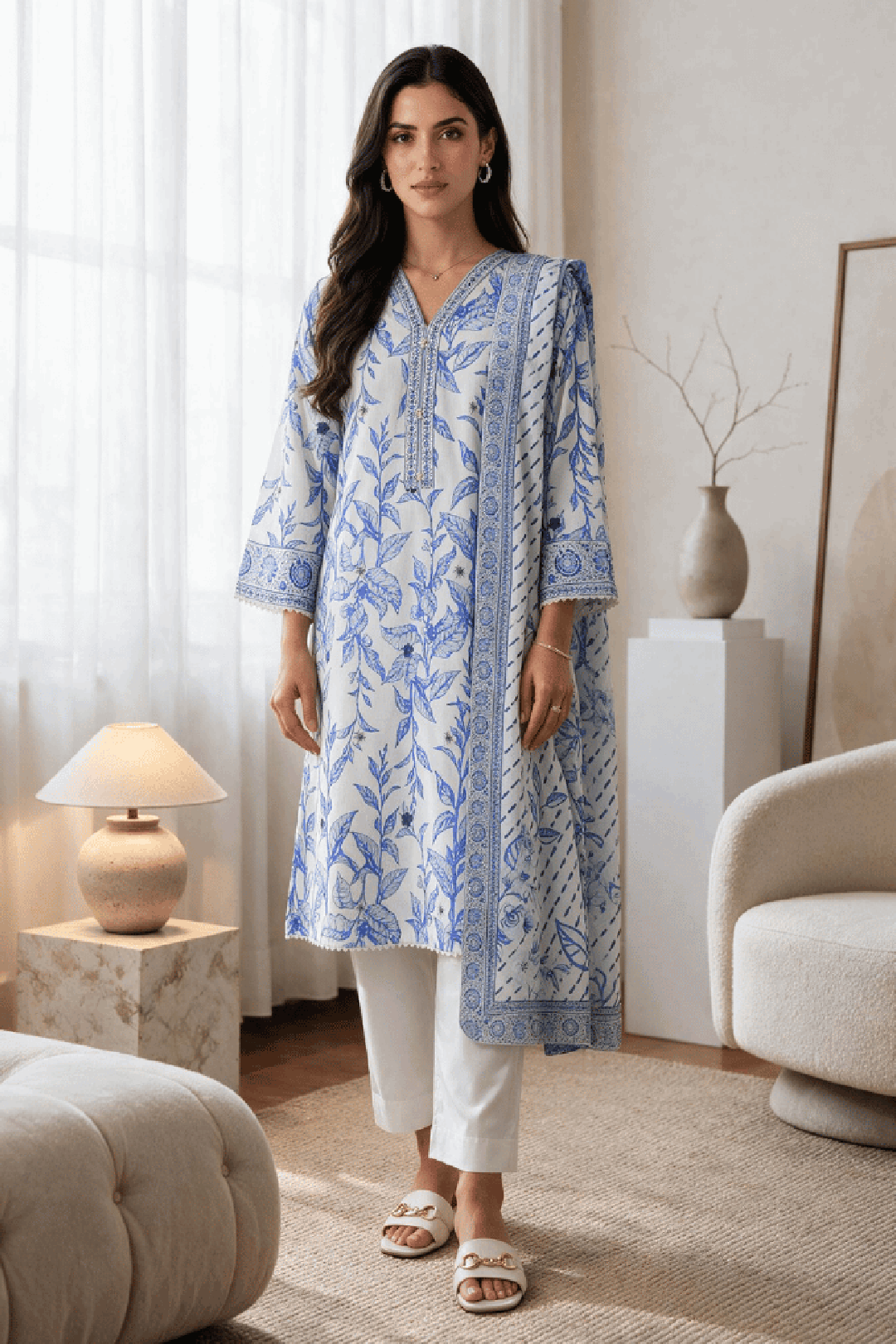 Kurta Dupatta Trouser - 2970