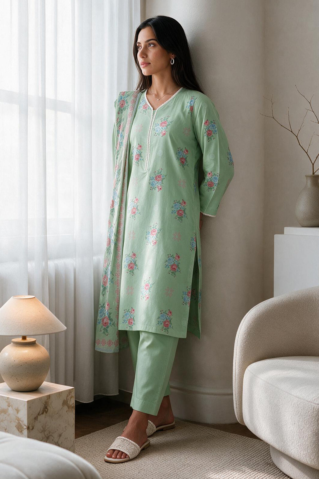 Kurta Dupatta Trouser - 2974