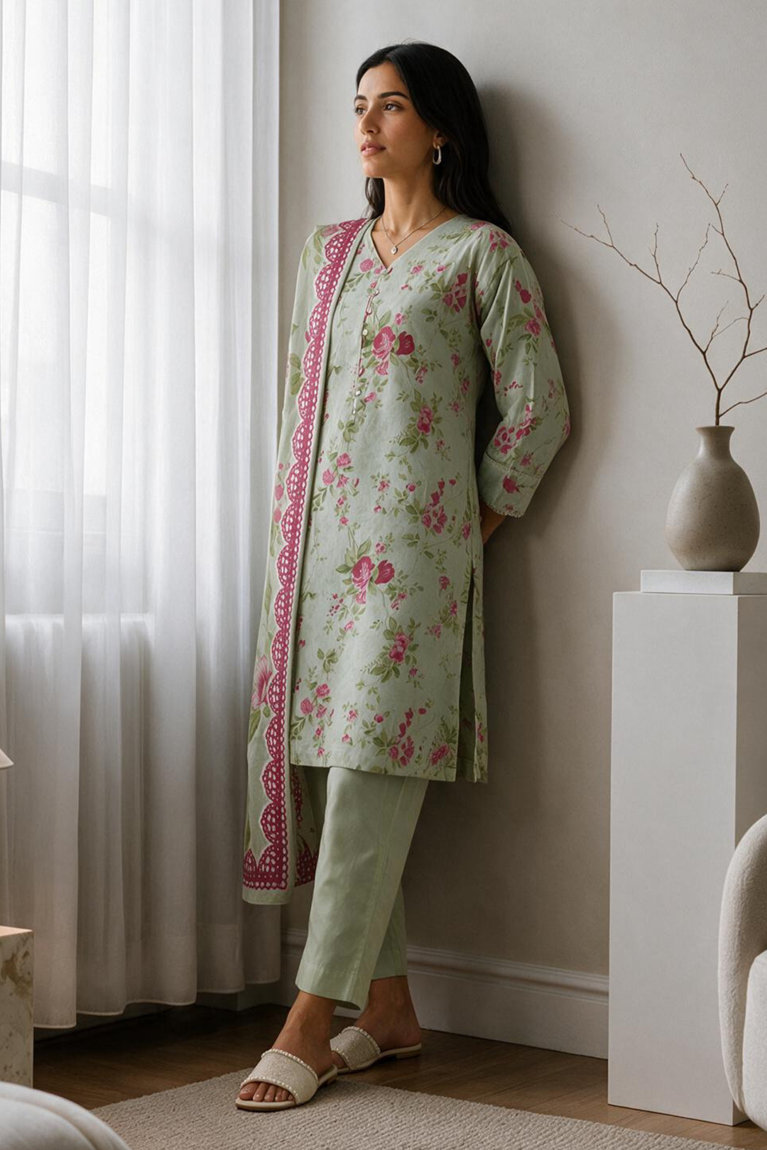 Kurta Dupatta Trouser - 2989