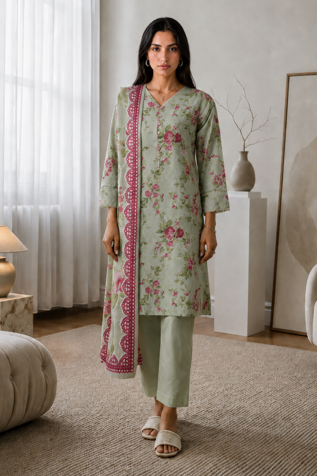 Kurta Dupatta Trouser - 2989